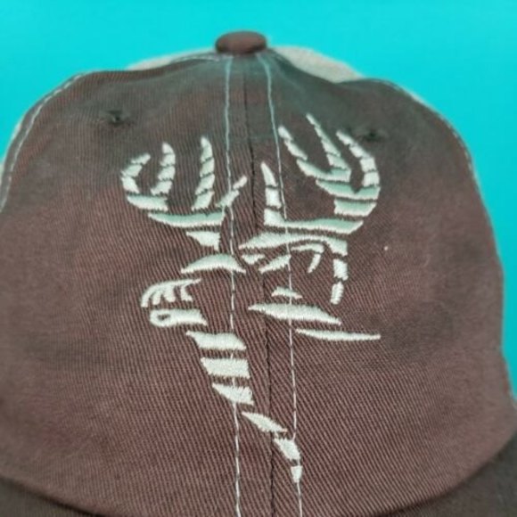 Primos NWOT Deer Mesh SnapBack Trucker Hat Cap With Mesh Back Brown & Tan - Picture 5 of 7